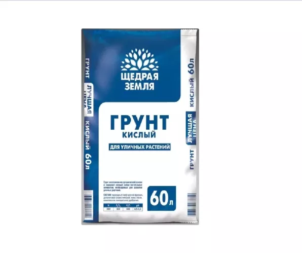 Грунт для растений Щедрая земля НЦС кислый для уличных растений 60 л  – 1