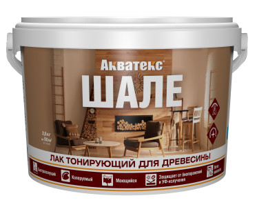 Лак тонирующий АКВАТЕКС Шале ваниль 2,5л - 1