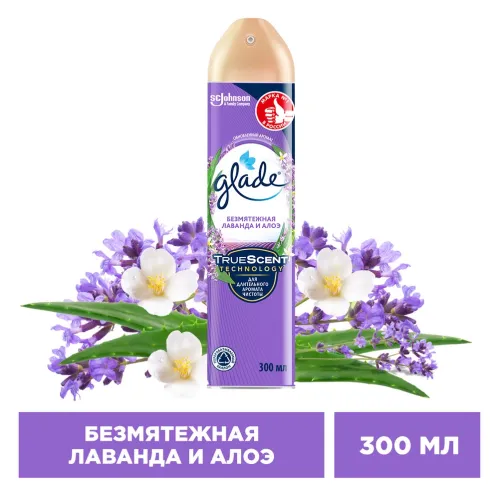 Освежитель воздуха Glade Безмятежная лаванда и алоэ 300 мл  – 5