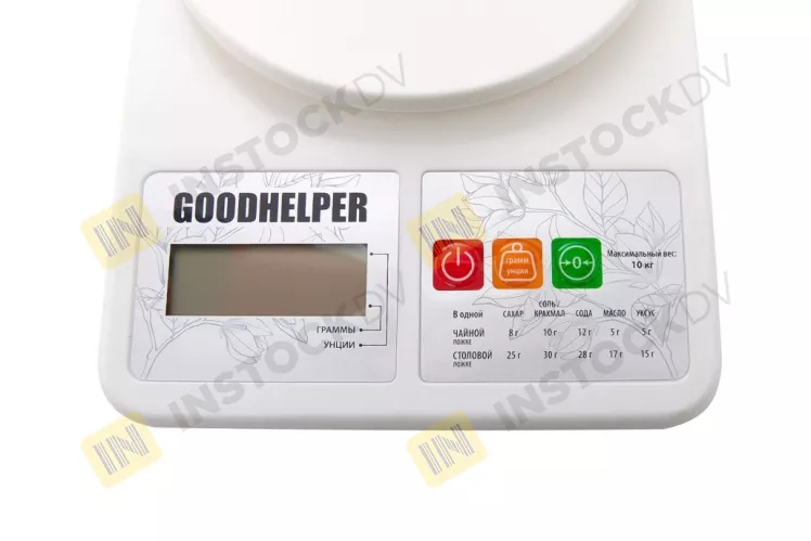 Весы кухонные GoodHelper KS-S01 электронные белый макс вес 10 кг – 2