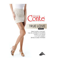 Колготки Conte True Love имитация тату 30 Den цвет Nero размер 5