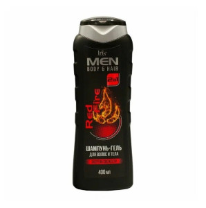 Шампунь для волос Iris Cosmetic Men Red Fire  2в1 гель для душа 400 мл