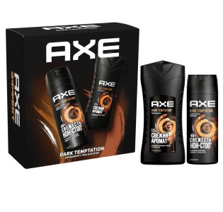 Подарочный набор Axe Dark Temptation Гель для душа 250мл, спрей-дезодорант 150мл  - 1