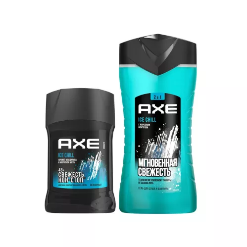 Подарочный набор Axe Ice Chill Гель для душа 250мл, антиперспирант стик 50 мл – 3