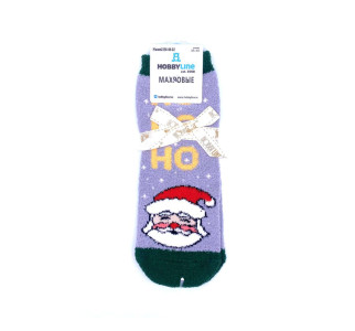 Носки Hobby Line махровые женские Дед Мороз Ho Ho размер 36-40