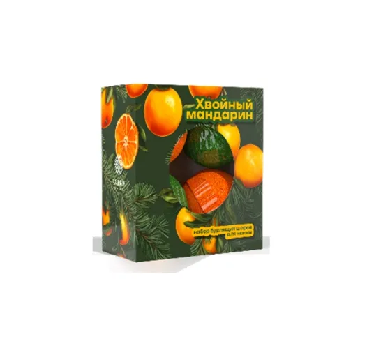 Бомбочка для ванны Fabrik Cosmetology набор Хвойный мандарин  4*60 гр – 1