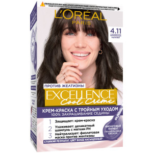 Крем-краска для волос L`Oreal Paris Excellence Cool Creme тон 4.11 Ультрапепельный Каштановый