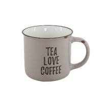 Кружка Lakomo Tea Love Coffee бежевый 370 мл