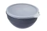 Миска Полимербыт Granite с крышкой серая 1 л