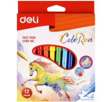 Фломастеры Deli ColoRun 12 цветов