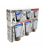 Подарочный набор Ностальгия 3 стопки 50 мл и 3 стакана 250 мл