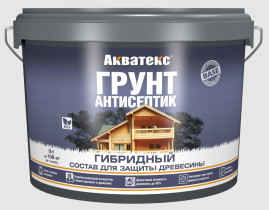 Грунт-антисептик Акватекс гибридный защитный состав 9л