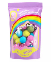 Набор бомбочек для ванн Fabrik Cosmetology Rainbow Balls маленькие бурлящие шарики 200 гр