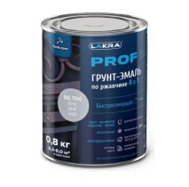 Грунт-эмаль Лакра Prof It по ржавчине 4 в1 быстросохнующая серое окно RAL 7040 0.8 кг