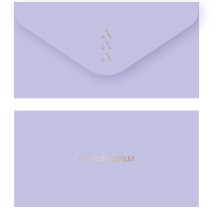 Конверт для денег Meshu Лаванда soft-touch 85*164 мм
