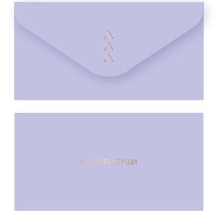 Конверт для денег Meshu Лаванда soft-touch 85*164 мм