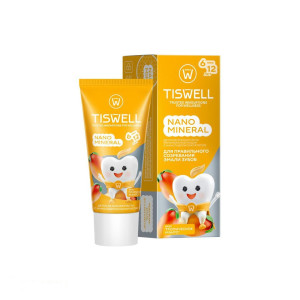 Зубная паста TISWELL Реминерализующая наногидроксиапатит Манго от 6-12 лет для детей 60 гр