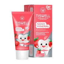 Зубная паста TISWELL Реминерализующая наногидроксиапатит Клубничный пломбир от 2-6 лет для детей 60 гр