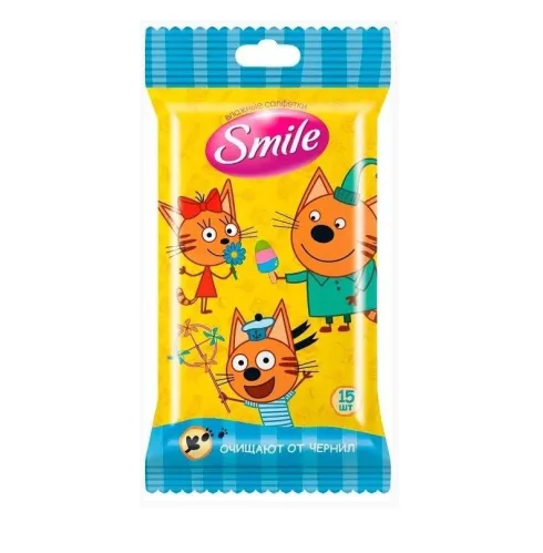 Салфетки влажные Ultra Fresh Три кота 15 шт – 1