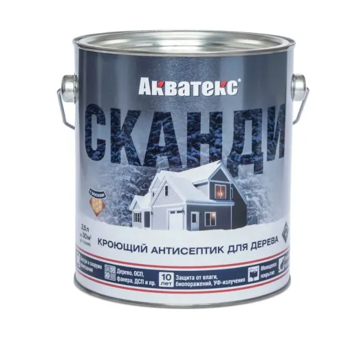 Антисептик для дерева Акватекс Сканди кроющий фьорд 2.5 л – 1
