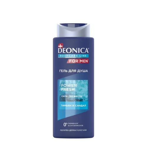 Гель для душа Deonica For Men Power Fresh Тимьян и сандал 750 мл – 1
