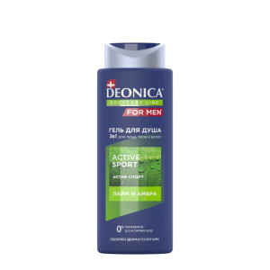 Гель для душа Deonica For Men Active Sport Лайм и амбра 750 мл