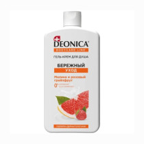 Гель для душа Deonica For Women Бережный уход Малина и розовый грейпфрут 750 мл
