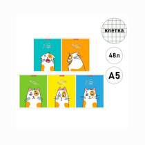 Тетрадь Академия Групп Мяукай вечно! А5 клетка 48 листов