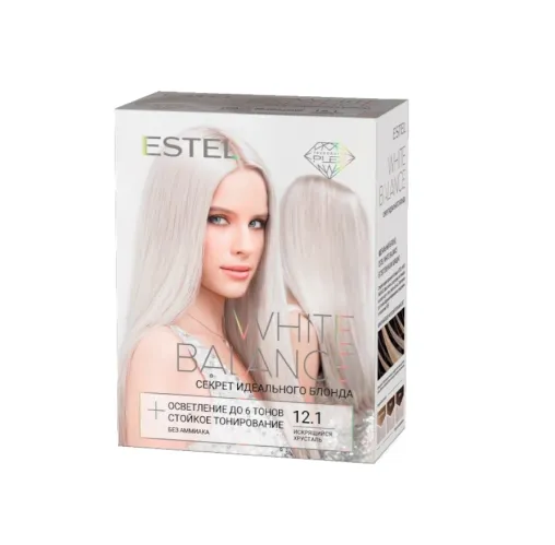 Краска для волос Estel White Balance секрет идеального блонда тон 12.1 Искрящийся хрусталь 350 мл  – 1