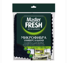 Салфетка для уборки Master Fresh микрофибра черная 30х30 см