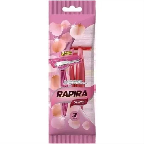 Бритвенный станок Rapira Berry Women одноразовый 2 лезвия 3 шт – 1