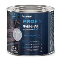 Грунт-эмаль по ржавчине ЛАКРА Prof It 4 в1 серое окно RAL 7040 быстросохнующая 1,7кг