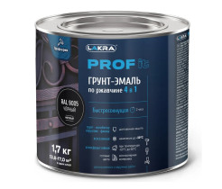 Грунт-эмаль Лакра Prof It по ржавчине база А RAL 9003 быстросохнующая 1.7 кг