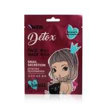 Маска для лица WEIS Detox питание и эластичность с муцином улитки 23 гр