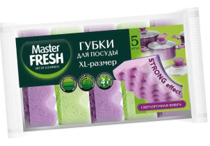 Губки для посуды Master Fresh Strong effect XL 5 шт