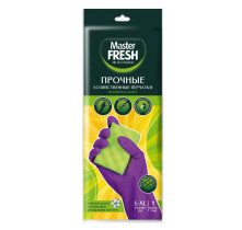 Перчатки хозяйственные Master Fresh фиолетовые прочные размер L-XL