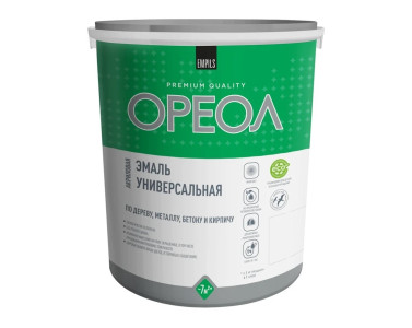Эмаль Ореол акриловая универсальная серая глянцевая 2.5 кг - 1