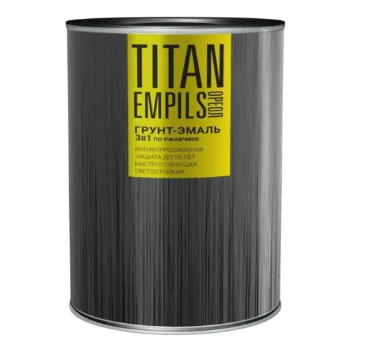 Грунт-эмаль Ореол Titan по ржавчине черная RAL9005 2 кг – 1