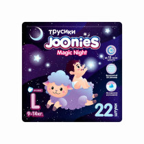 Подгузники-трусики JOONIES Magic Night L 9-14 кг 22 шт