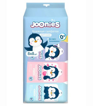 Салфетки влажные JOONIES Мини детские в спайке 8 шт х 8 упаковок