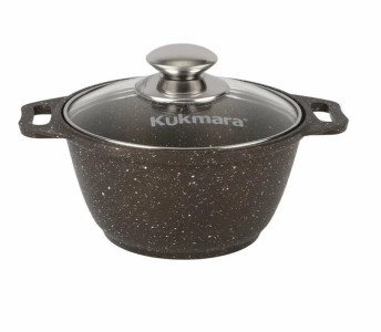Кастрюля Прочее кофейный мрамор стеклянная крышка 1 л