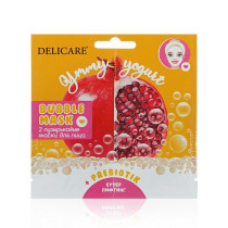 Маска для лица Delicare пузырьковая лифтинг-эффект с пребиотиками гранат 2 шт