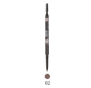 Карандаш для бровей Farres Cosmetic Slim автоматический с щеточкой тон 02 Каштановый