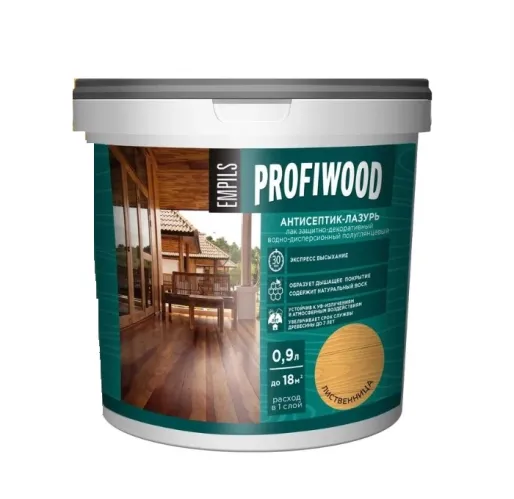Антисептик для дерева Profiwood защитно-декоративный антисептик-лазурь полиакриловый лиственница 0.9 кг – 1