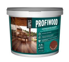 Антисептик для дерева Profiwood защитно-декоративный антисептик-лазурь полиакриловый тик 2.5 кг