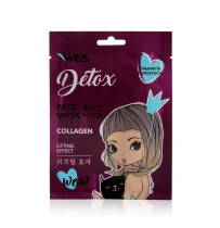 Маска для лица WEIS Detox тканевая с коллагеном 23 гр