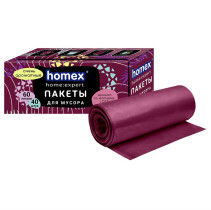 Мешки для мусора Homex Очень Ароматные Lost Cherry бордовый футляр  60 л 40 шт