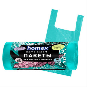 Мешки для мусора Homex Очень Ручные майка 25 шт 30 л