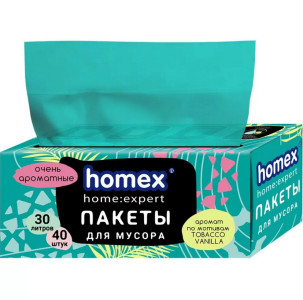 Пакеты для мусора Homex Очень ароматные 30 л 40 шт