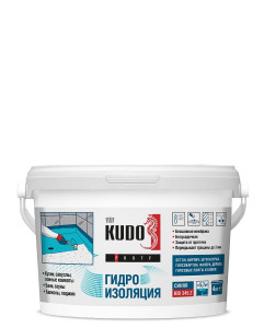 Гидроизолирующее средство Kudo Proff бесшовное эластичное акриловое 4 кг